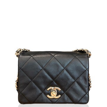 Calfskin Mini Chain Rows Flap bag