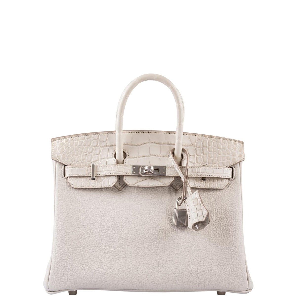 Hermes Hermès Birkin Touch 25 Beton Matte Alligator & Togo Palladium Hardware