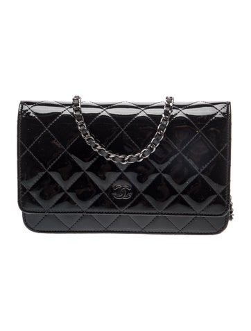 Classic Patent Leather Wallet On Chain