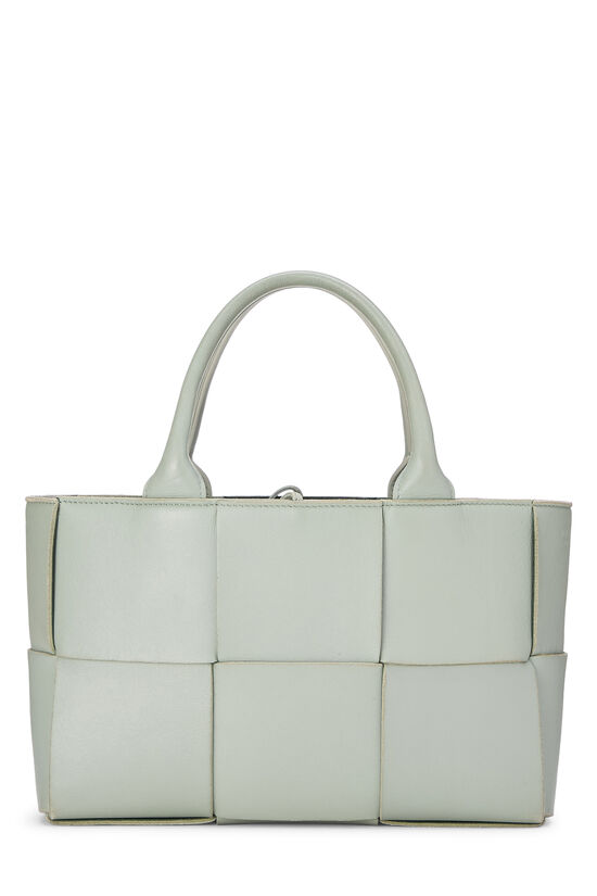 Bottega Veneta Green Calfskin Maxi Intrecciato Arco Tote Mini