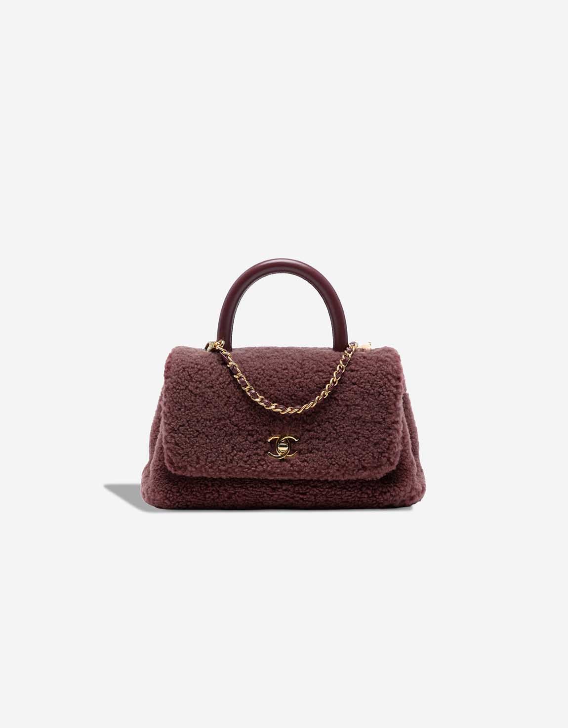 Chanel 
		Timeless Handle Small Shearling Bordeaux    