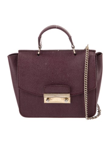 Furla Saffiano Leather Top Handle Bag