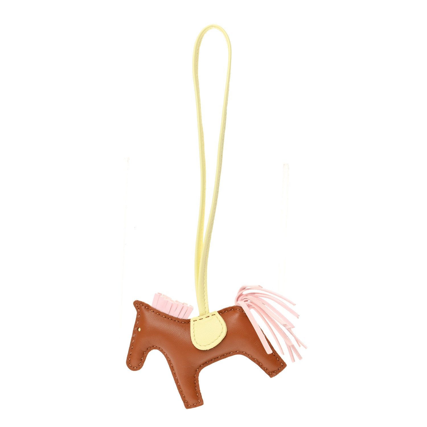 Milo Lambskin Grigri Rodeo Horse Bag Charm PM Gold Rose Darling Jaune Milton