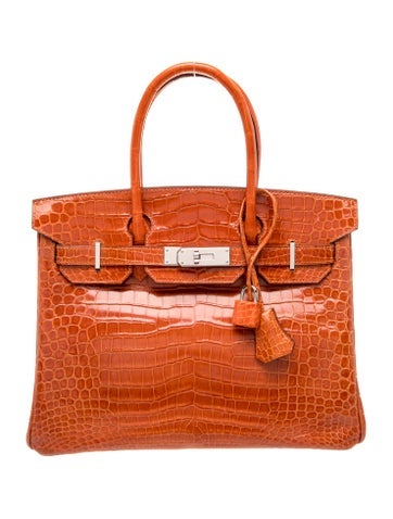 Hermes Shiny Porosus Crocodile Birkin 30