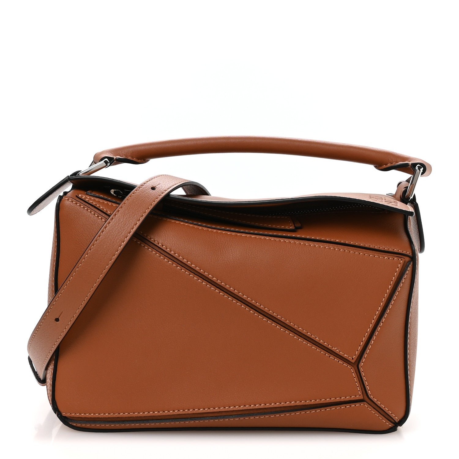 Loewe Calfskin Small Puzzle Edge Bag Tan