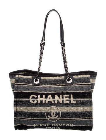 Medium Striped Deauville Tote