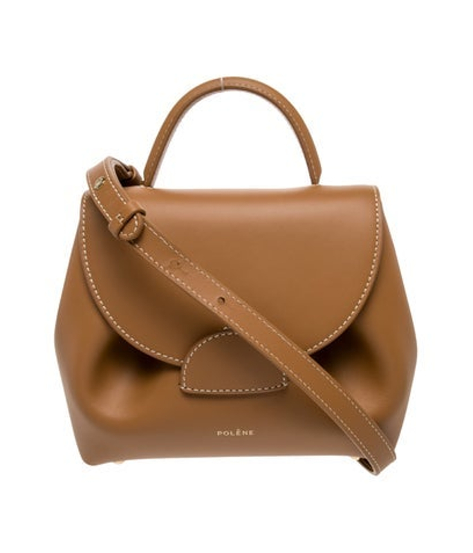 Polene Leather Top Handle Bag