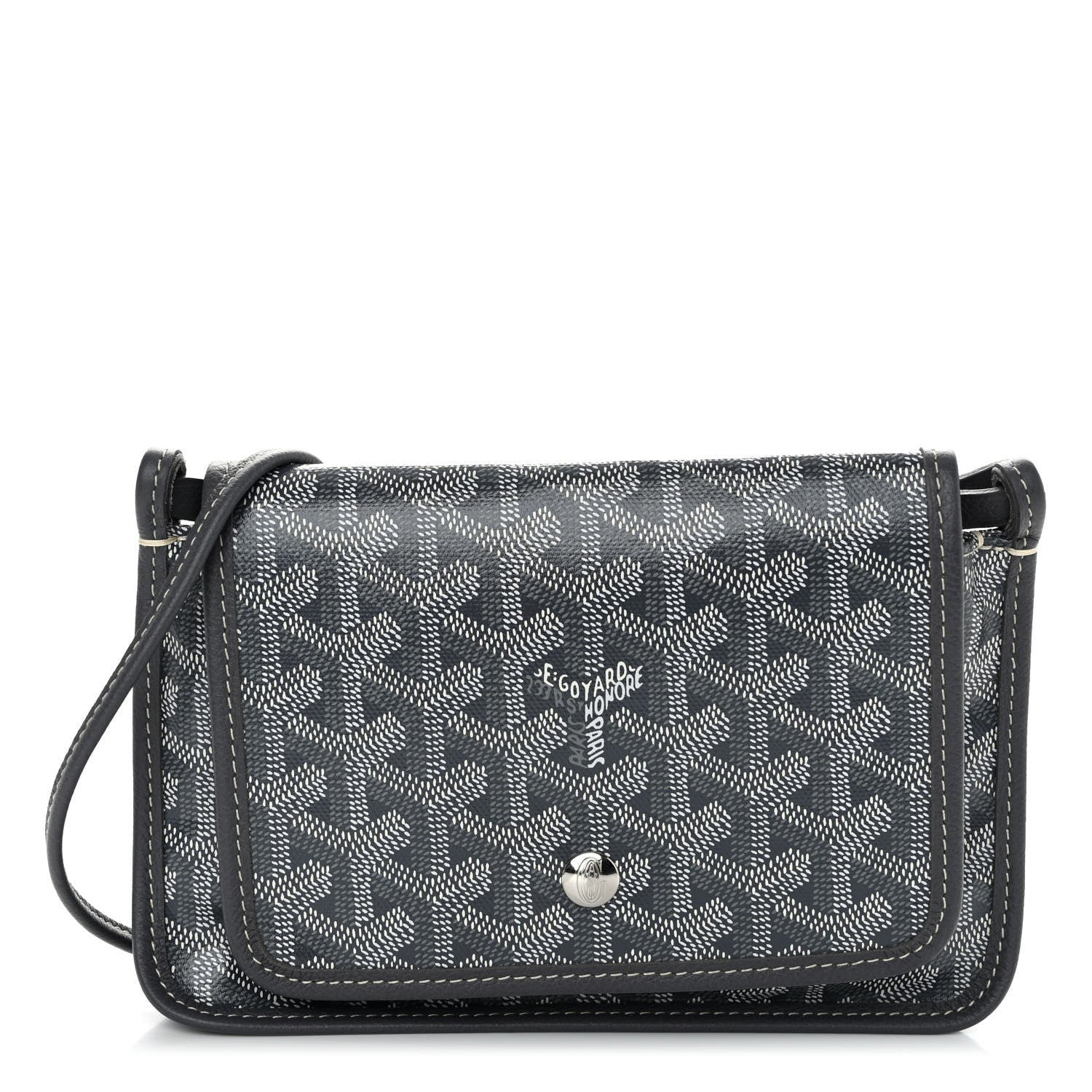 Goyard Goyardine Plumet Wallet Clutch Grey