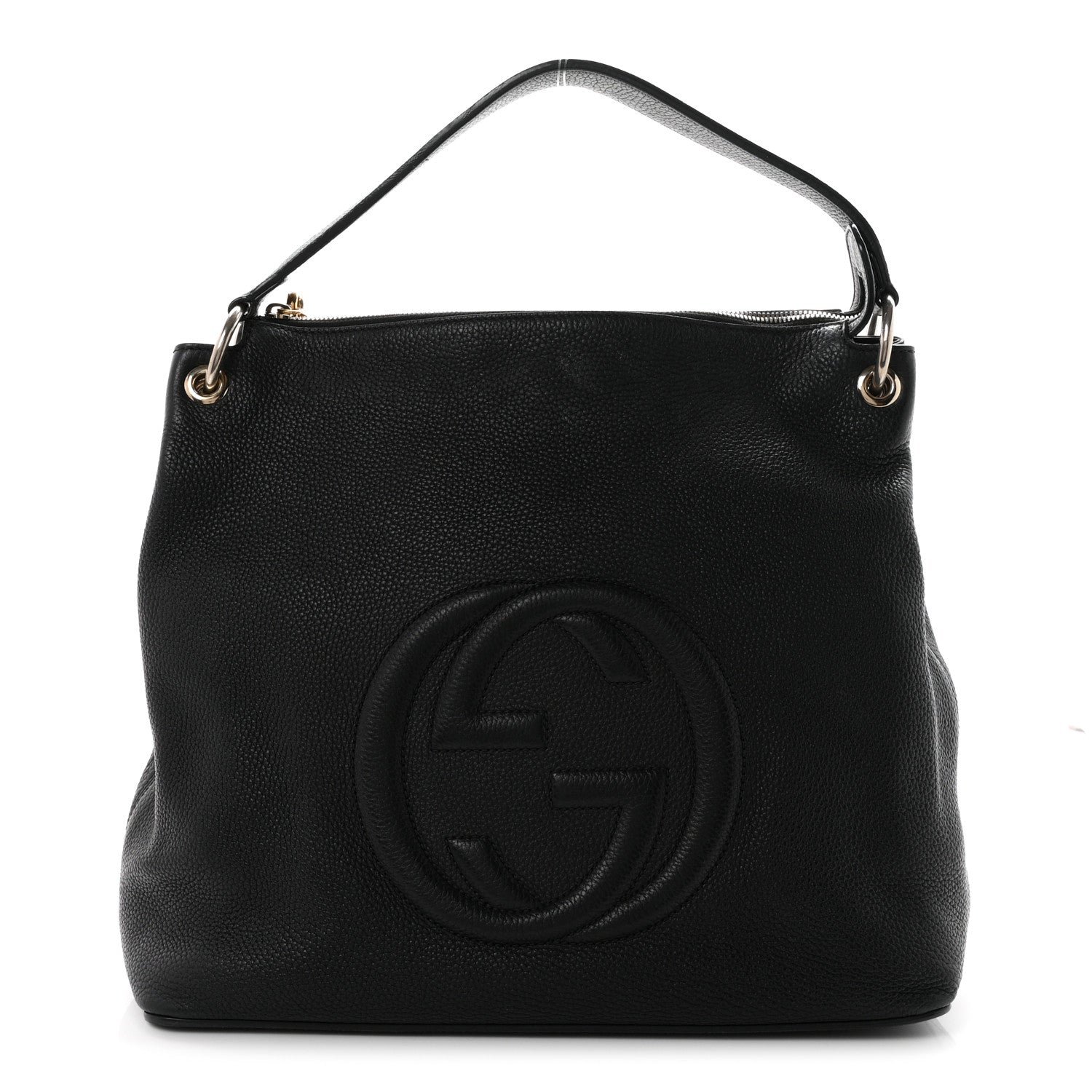 Gucci Pebbled Calfskin Large Soho Hobo Black