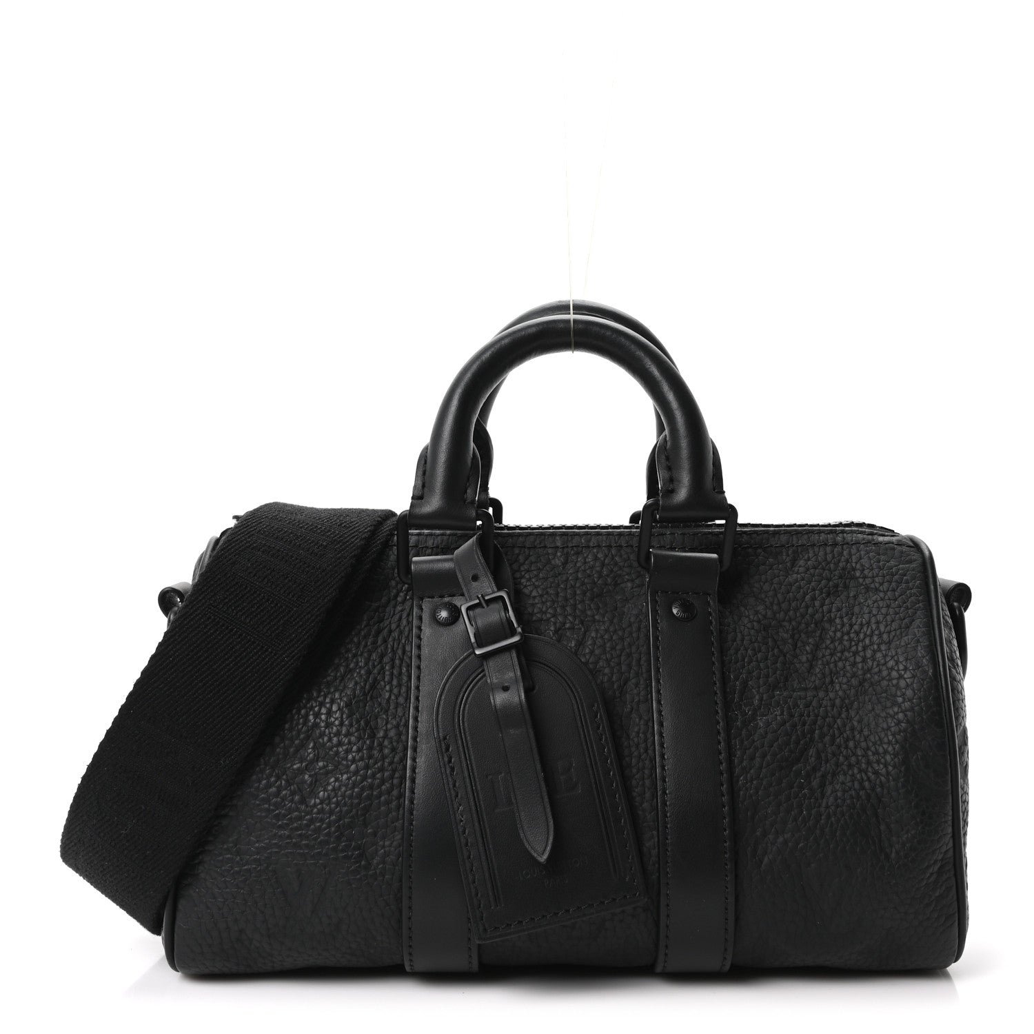 Louis Vuitton Monogram Taurillon Keepall Bandouliere 25 Black