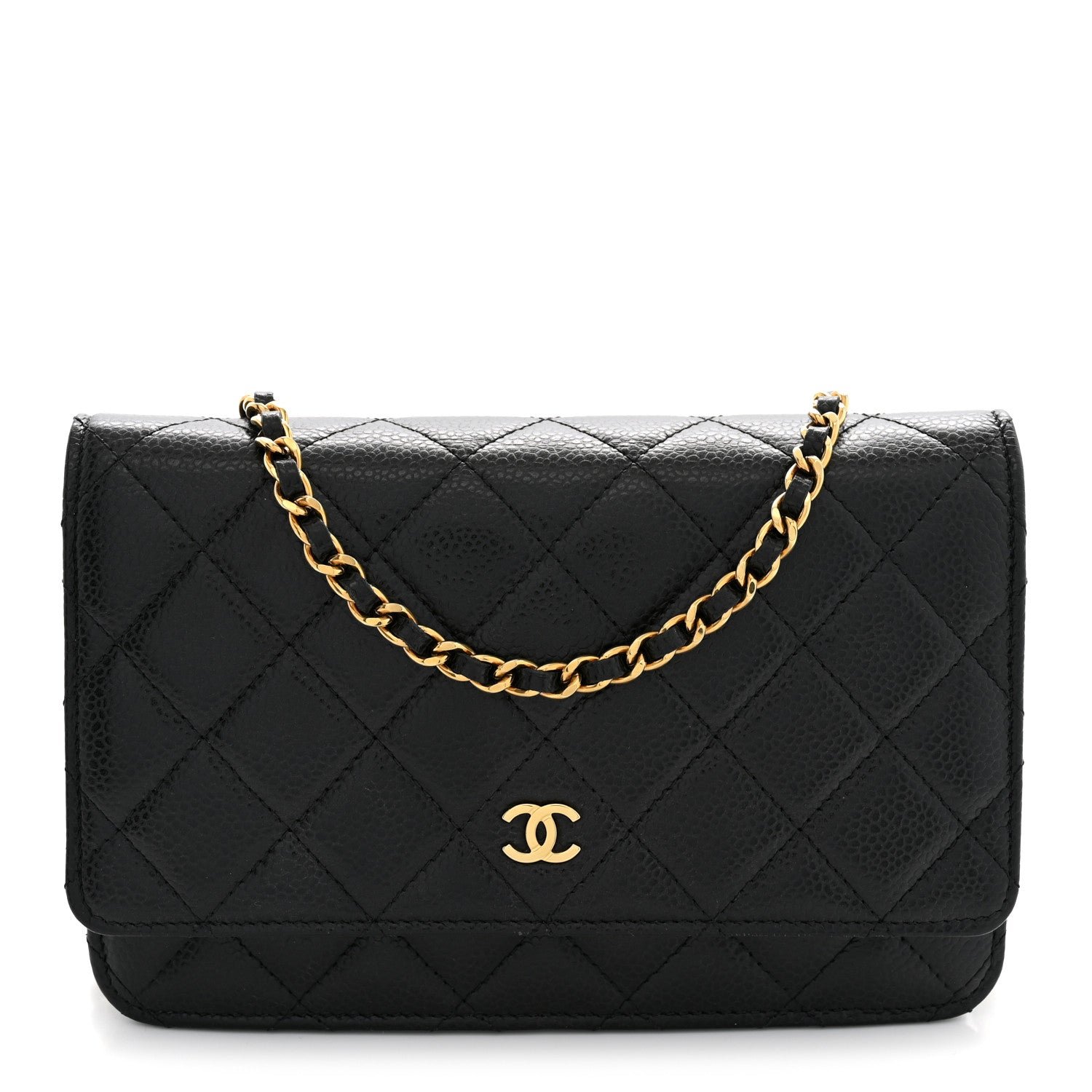 Chanel Caviar Quilted Wallet on Chain WOC Black