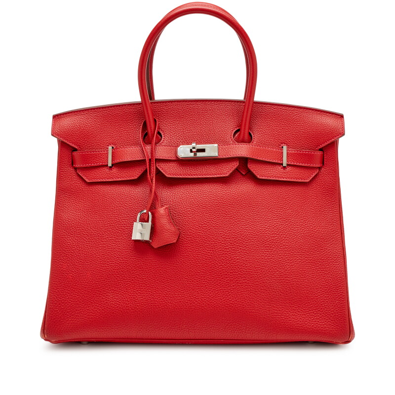 Vermillion Togo Birkin 35 Palladium Hardware, 2013