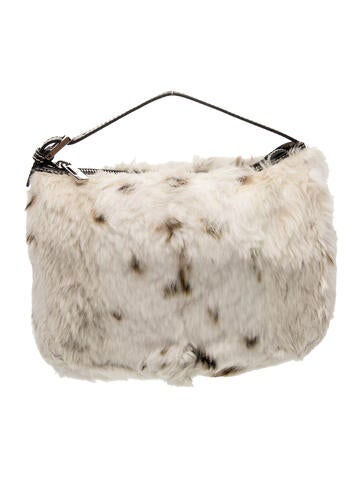 Fur Top Handle Bag
