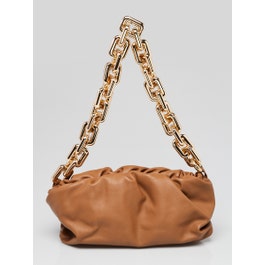Bottega Veneta Bottega Veneta Brown Leather Chain Pouch Bag