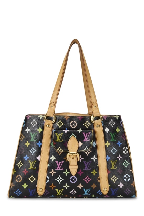 Takashi Murakami x Louis Vuitton Black Monogram Multicolore Aurelia MM