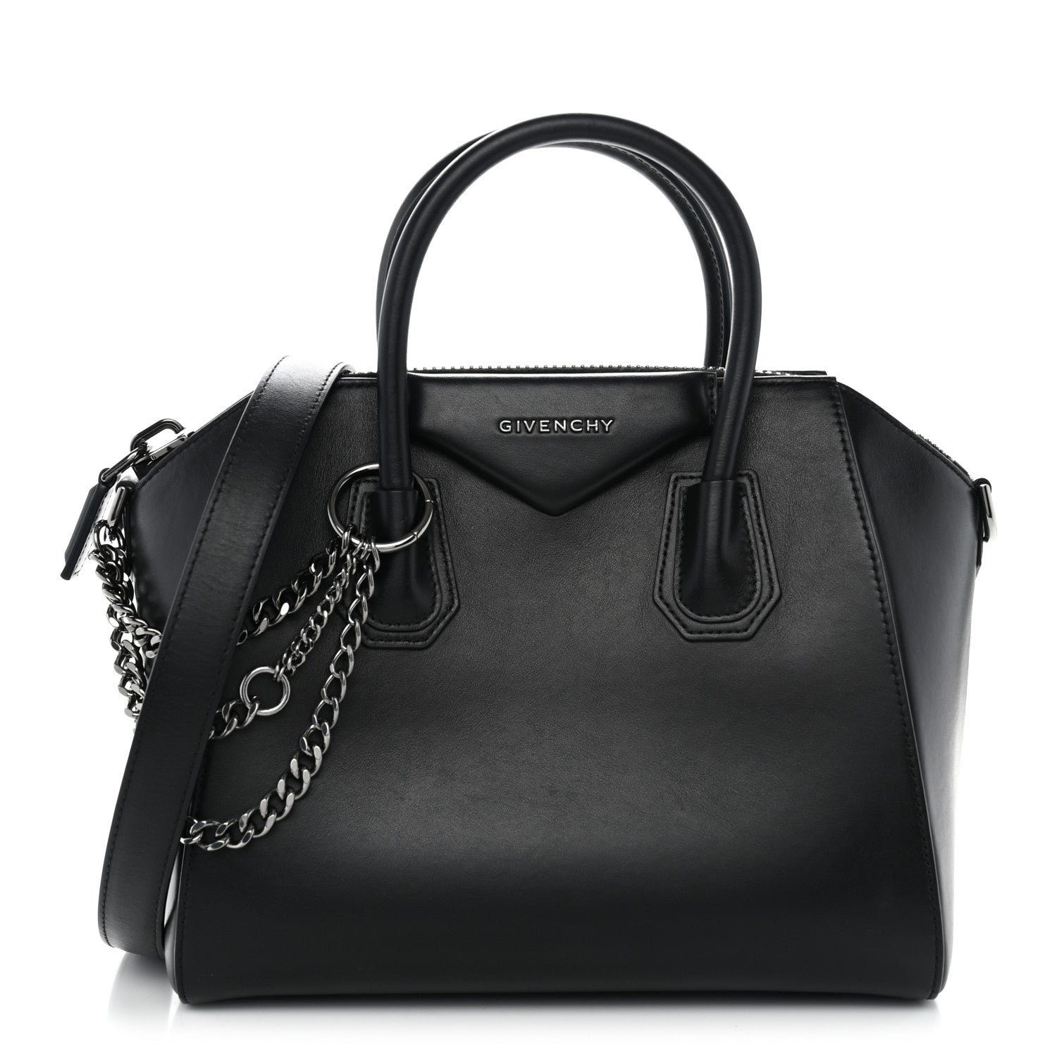 Givenchy Smooth Calfskin Chains Small Antigona Black
