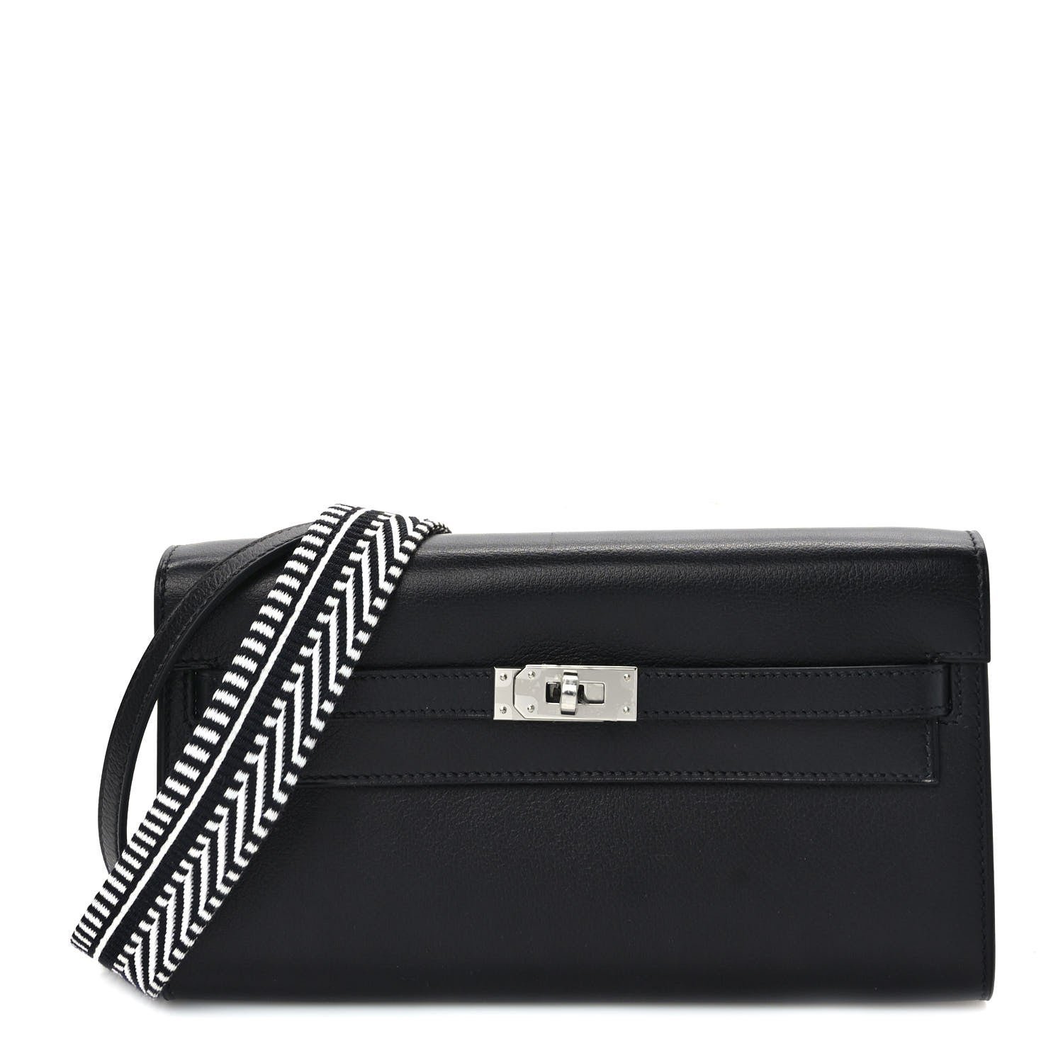 Hermes Evercolor Cavale Kelly Wallet To Go Black Multicolor