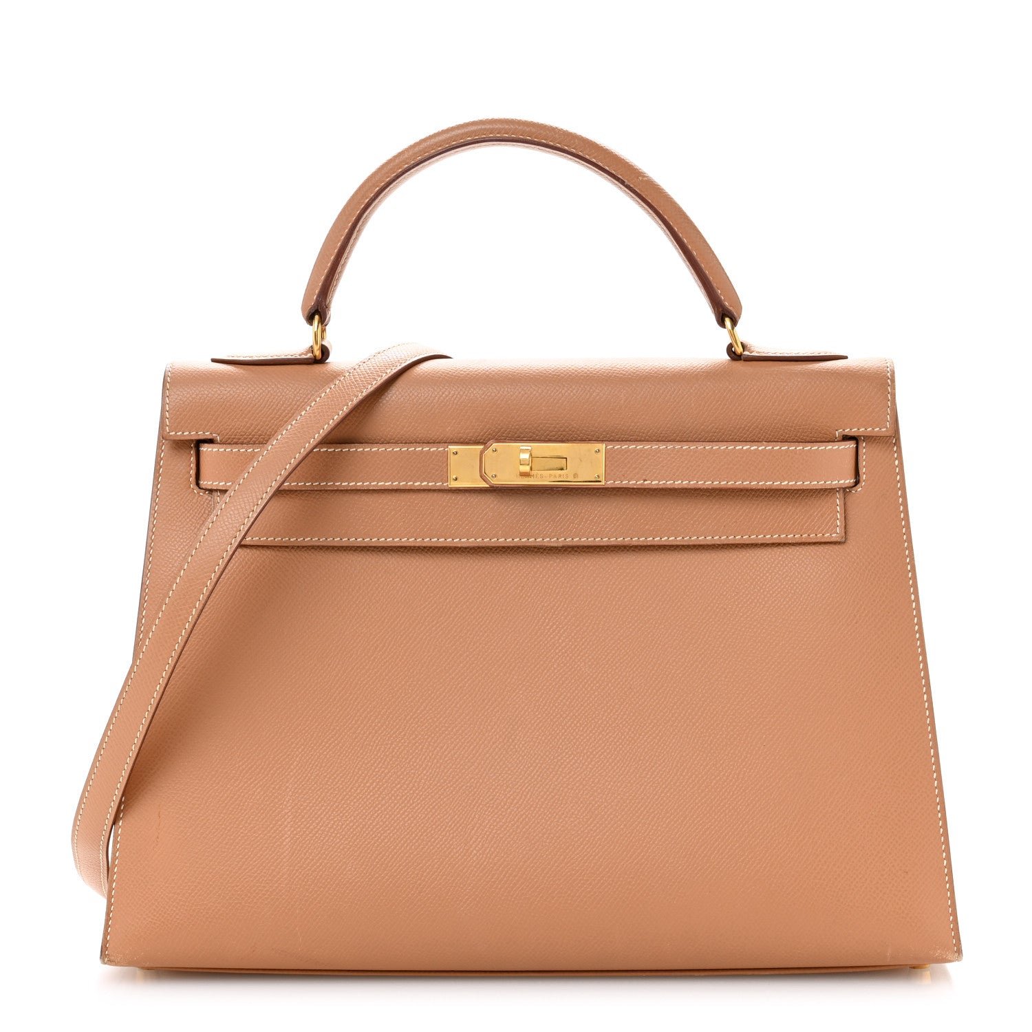 Hermes Courchevel Kelly Sellier 32 Tabac Camel