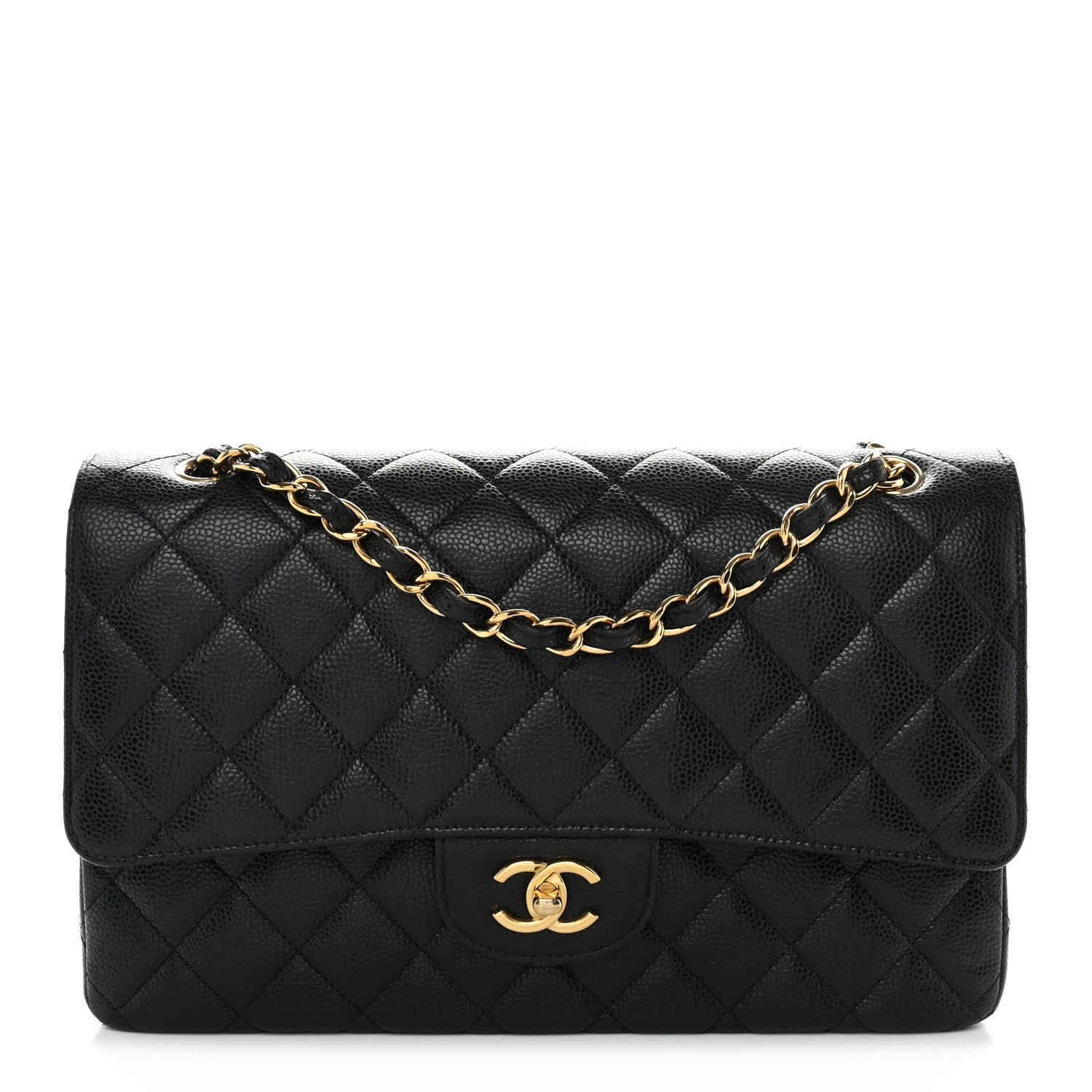 Chanel Caviar Quilted Jumbo Double Flap Black