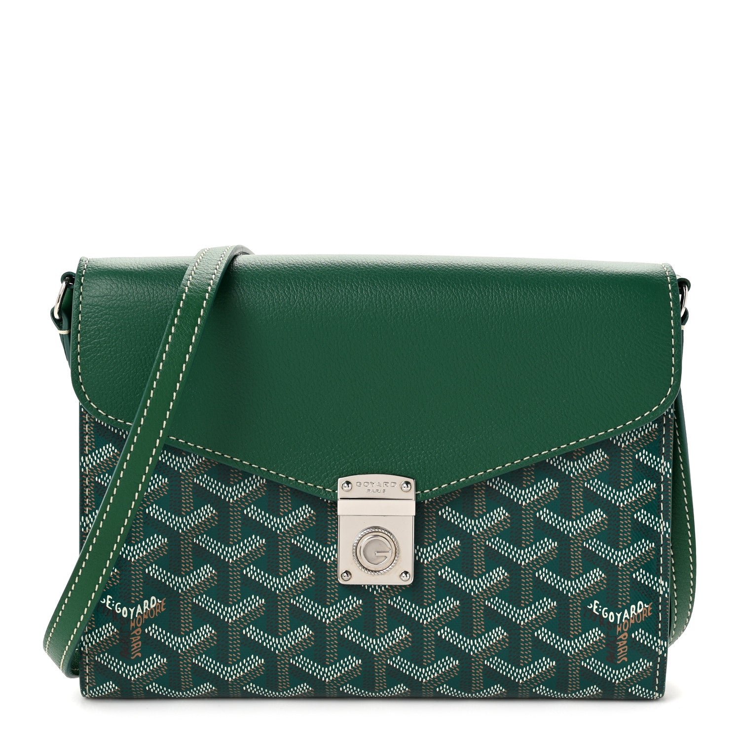 Goyard Goyardine Calfskin Chypre Wallet Pouch Green