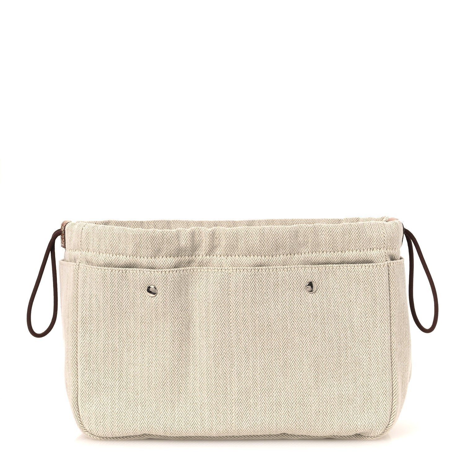Hermes Canvas Barenia Fourbi 25 MM Pouch Naturel Fauve