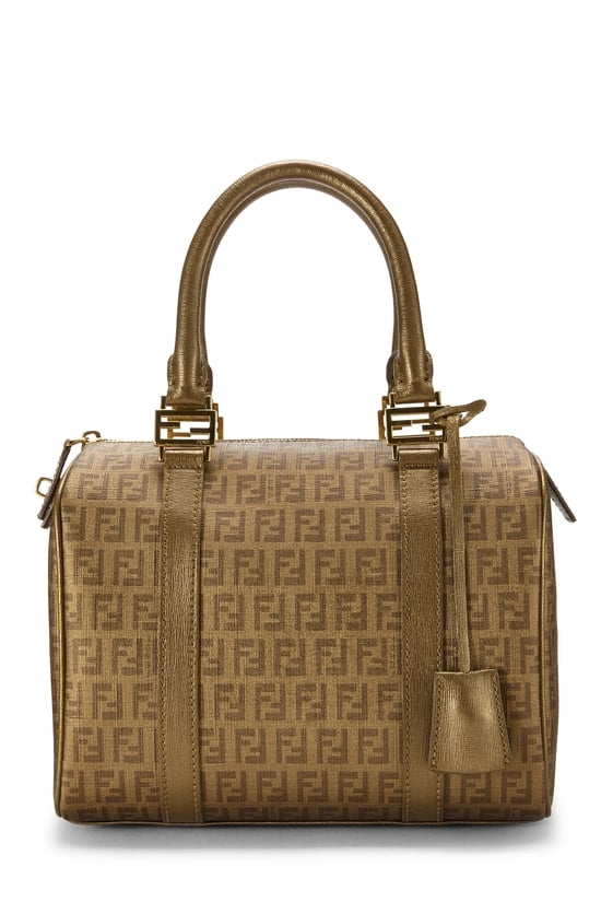 Gold Zucchino Coated Canvas Boston Mini