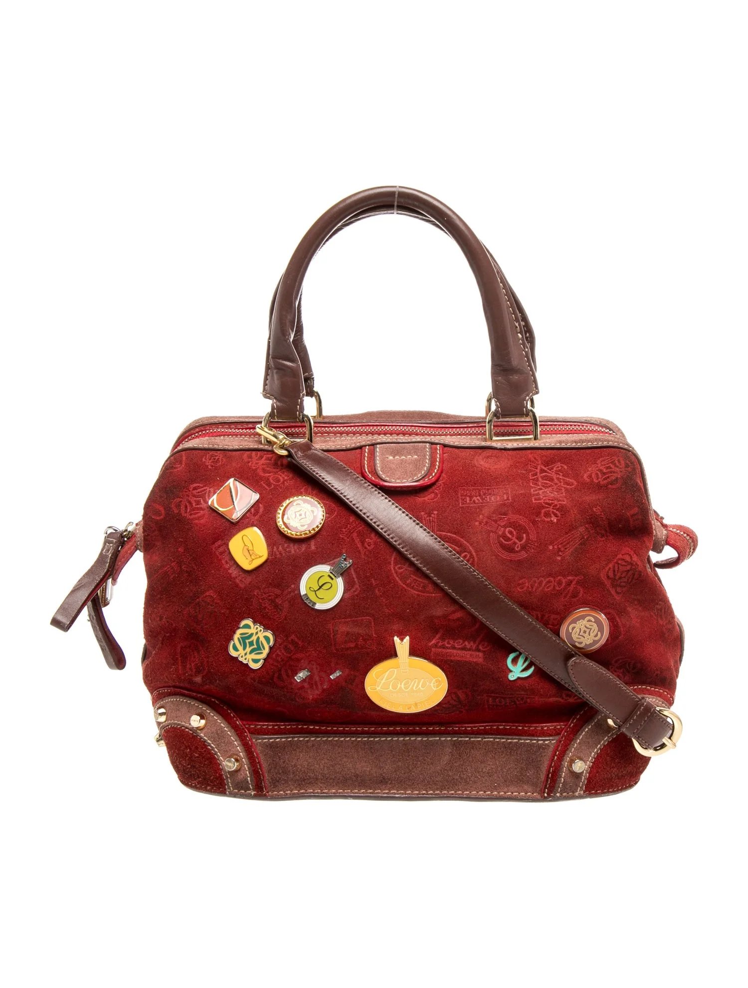 Suede Top Handle Bag