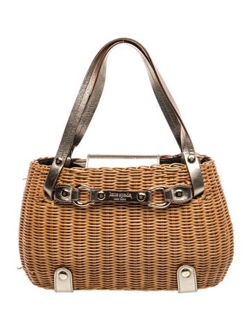 Straw Top Handle Bag