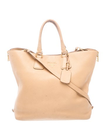Vitello Daino Leather Shopping Tote Bag Large