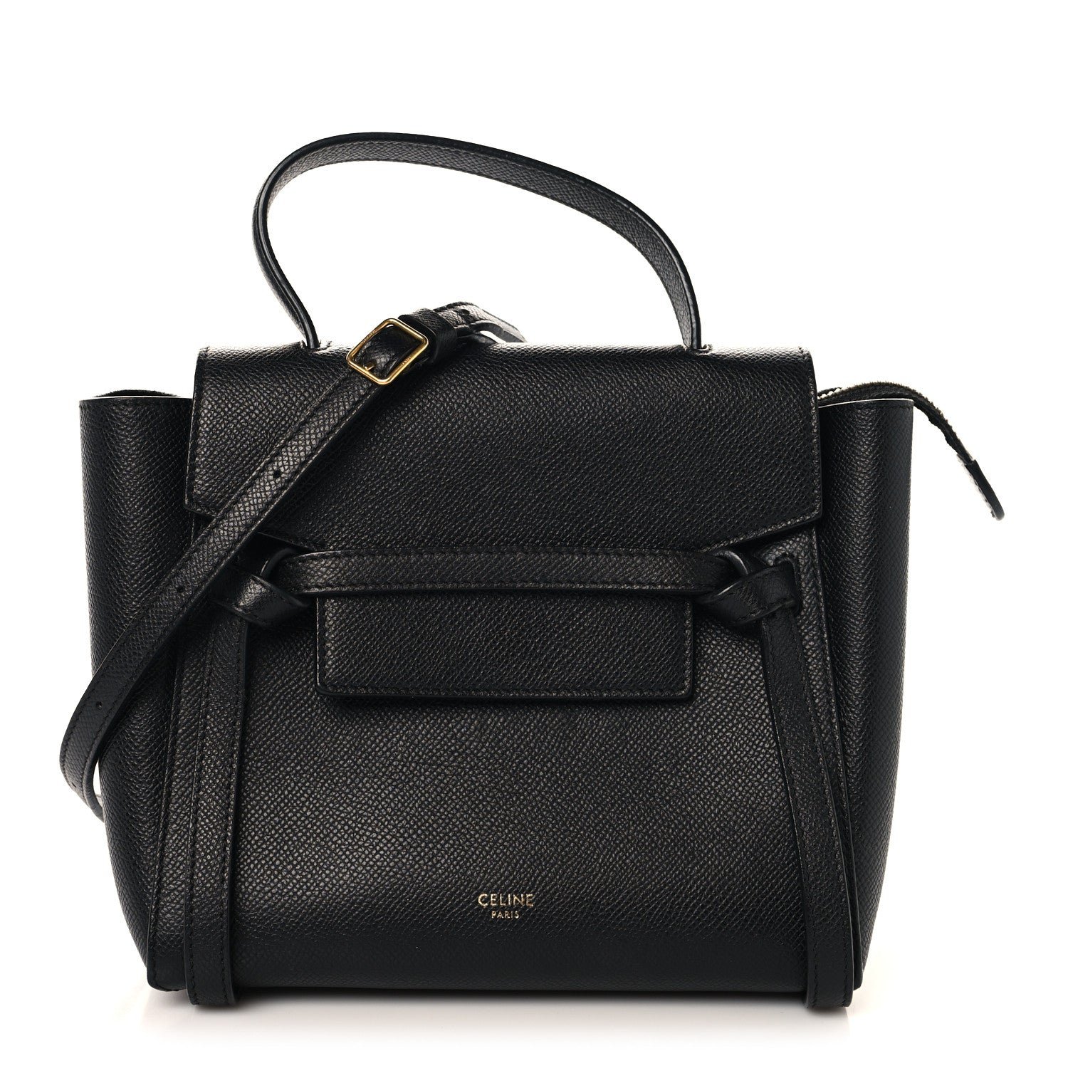Celine Grained Calfskin Nano Belt Bag Black