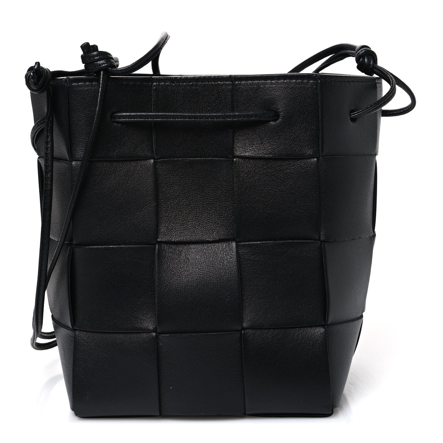 Bottega Veneta Nappa Maxi Intrecciato Cassette Bucket Bag Black