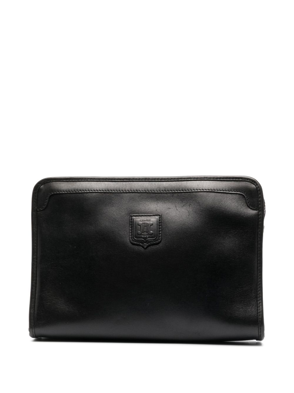 1990s pre-owned logo-patch clutch bag