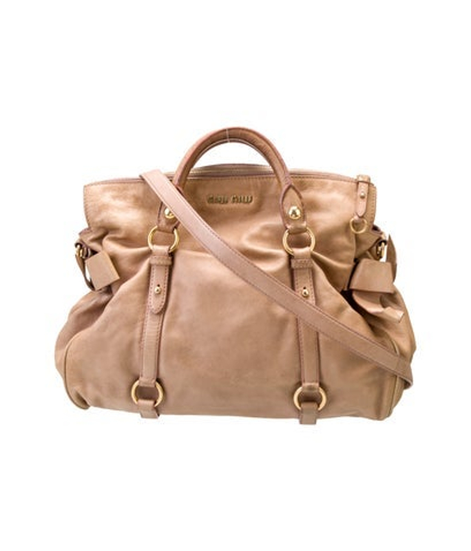Miu Miu Miu Leather Top Handle Bag