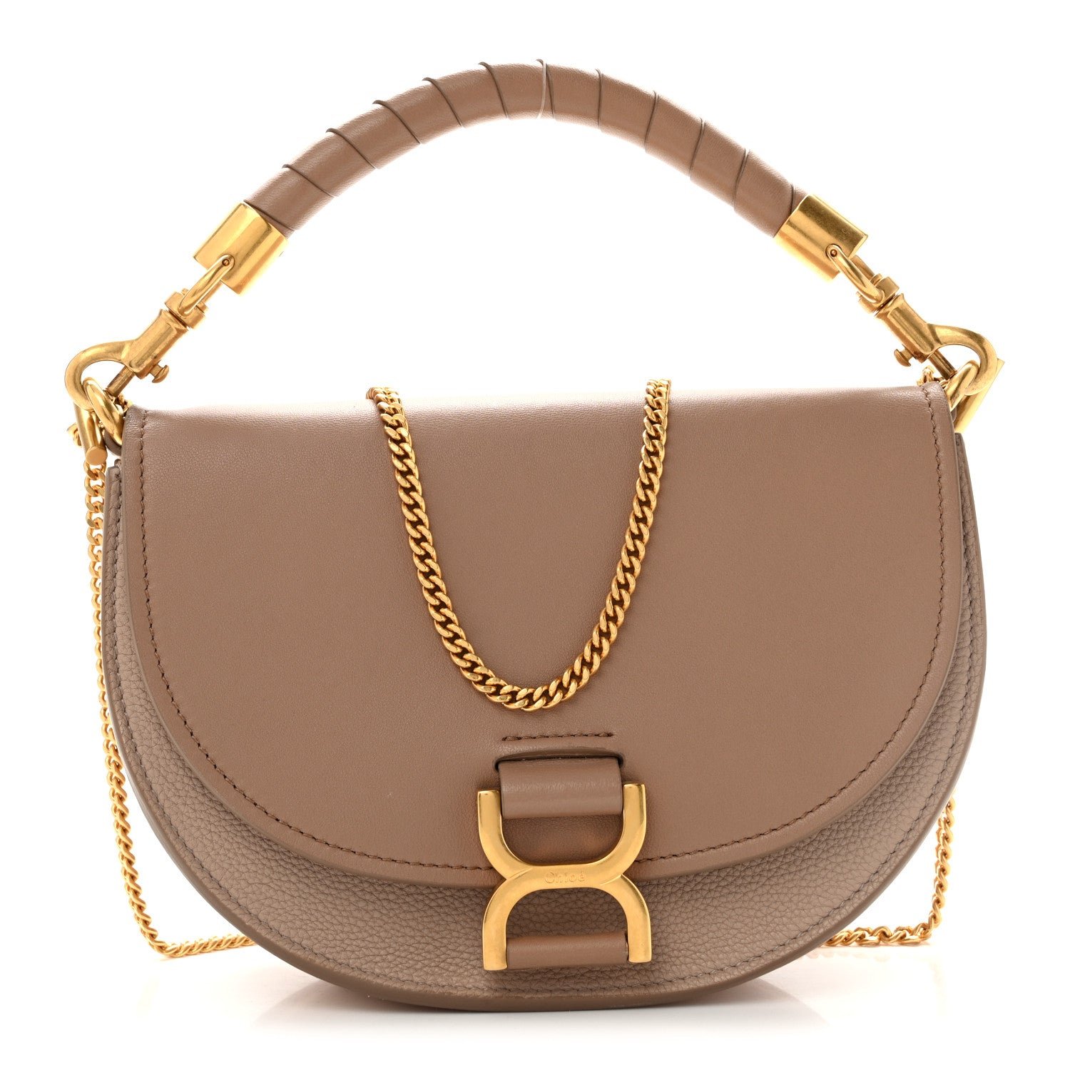 Chloe Chloe Calfskin Marcie Chain Flap Bag Woodrose
