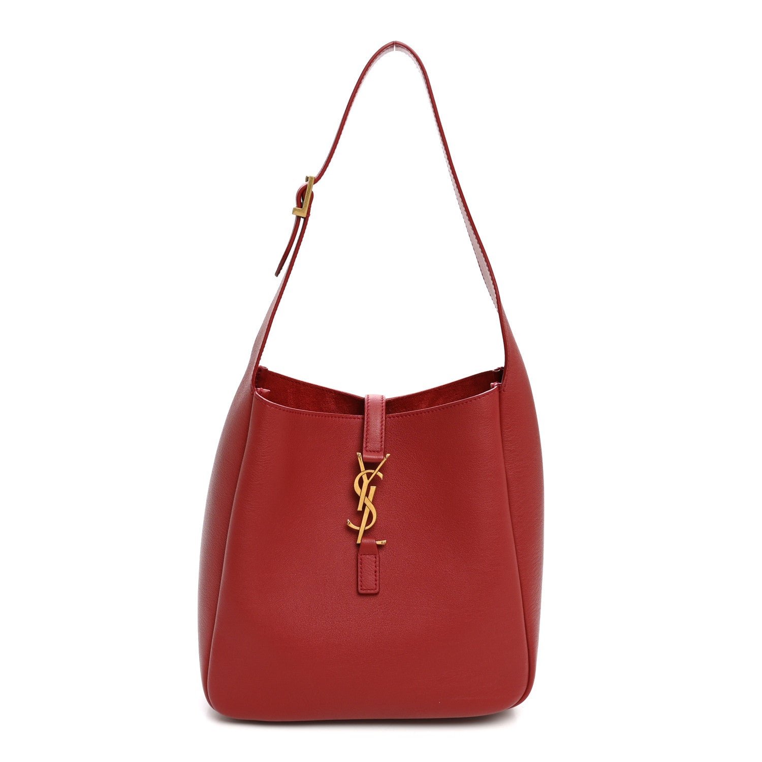 Saint Laurent Smooth Calfskin Small Le 5 A 7 Soft Hobo Red Danger