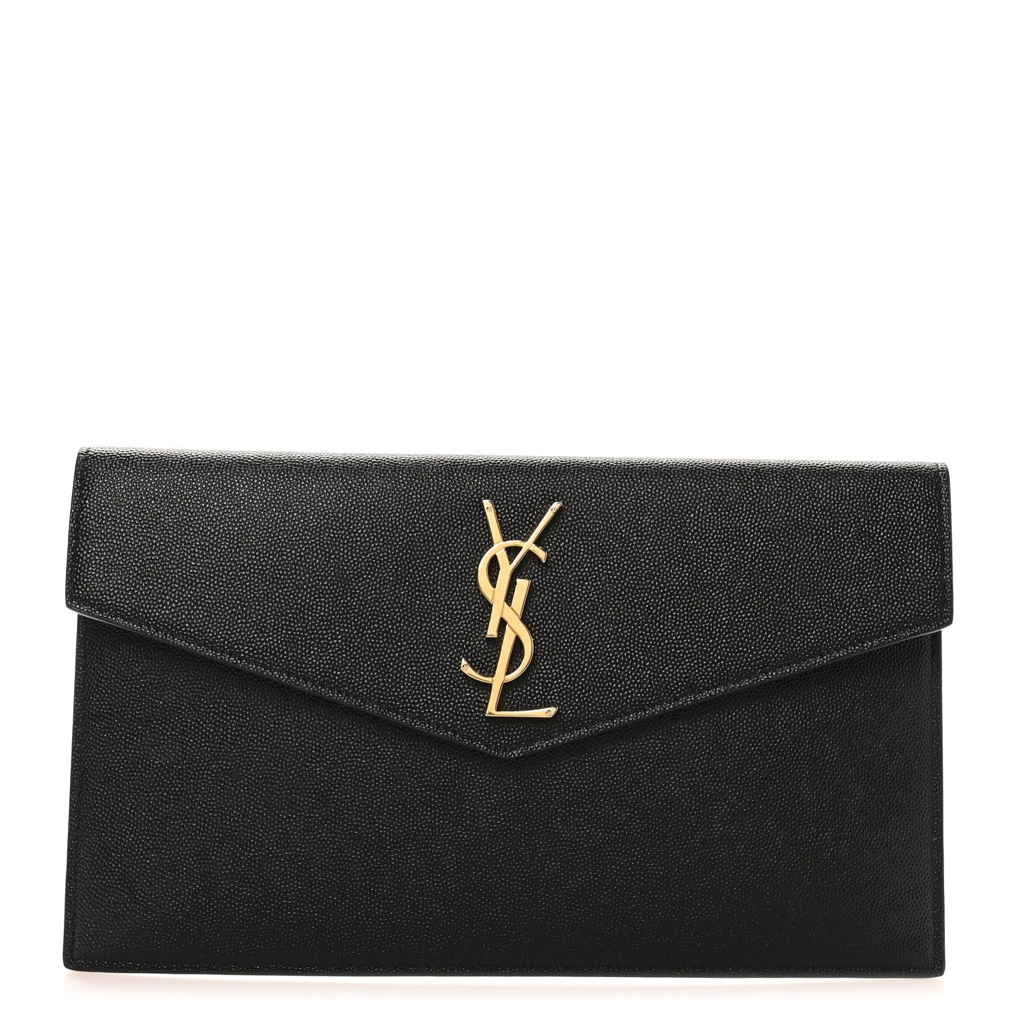 Saint Laurent Grain De Poudre Uptown Pouch Black