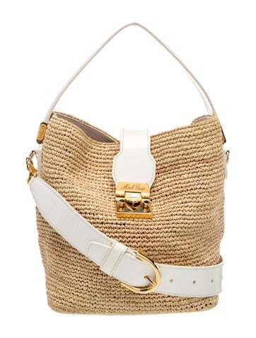 Raffia Top Handle Bag