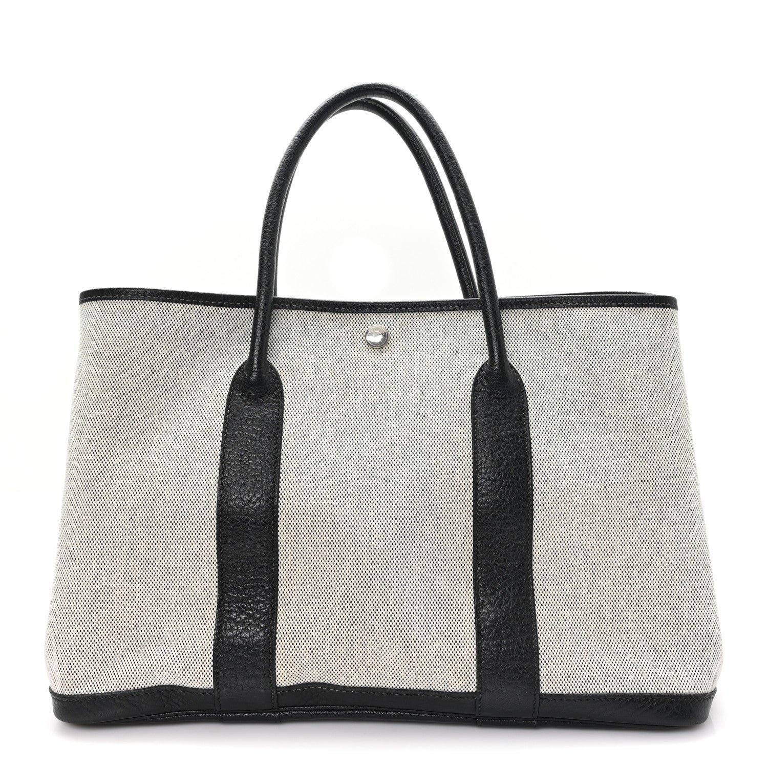 Hermes Buffle Skipper Toile Garden Party 36 MM Tote Black