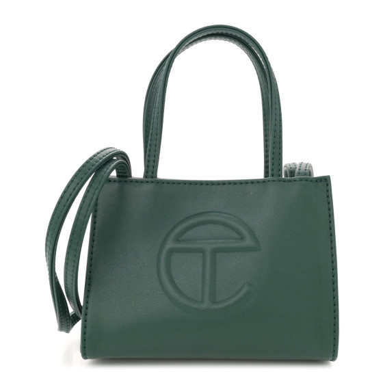 Telfar Vegan Leather Small Shopping Bag Dark Olive