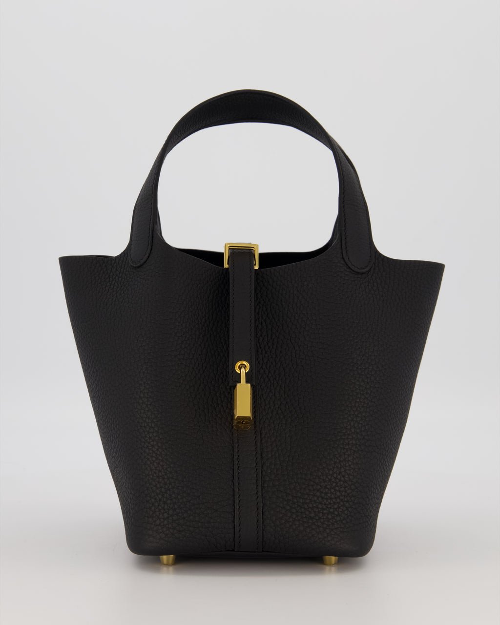 *HOT & RARE* Hermès Picotin Lock 18 Bag in Black Taurillon Clemence Leather with Gold Hardware
