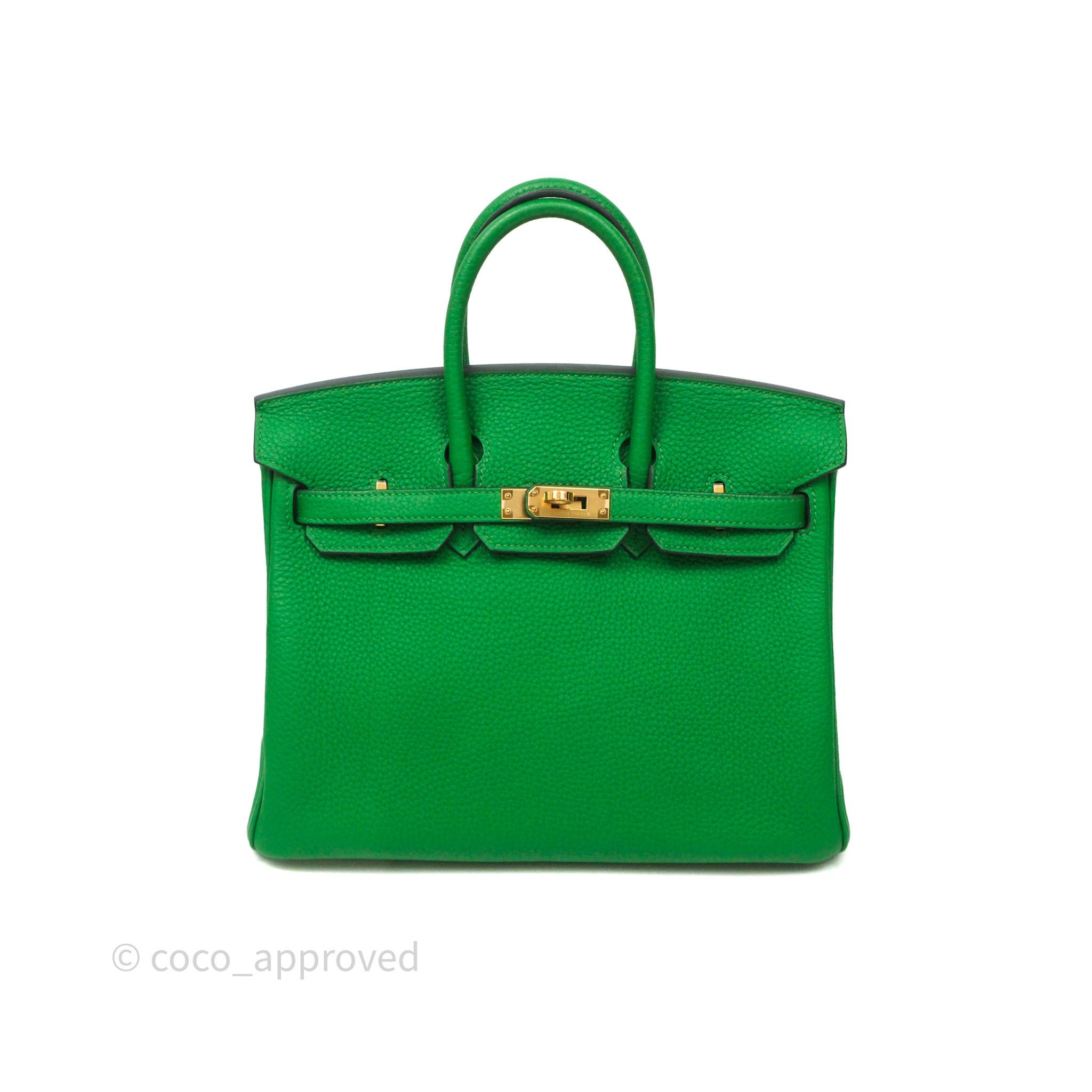 Hermes Hermès Birkin 25 Bambou 1K Togo Gold Hardware