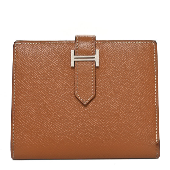 Hermes Epsom Bearn Compact Wallet Gold