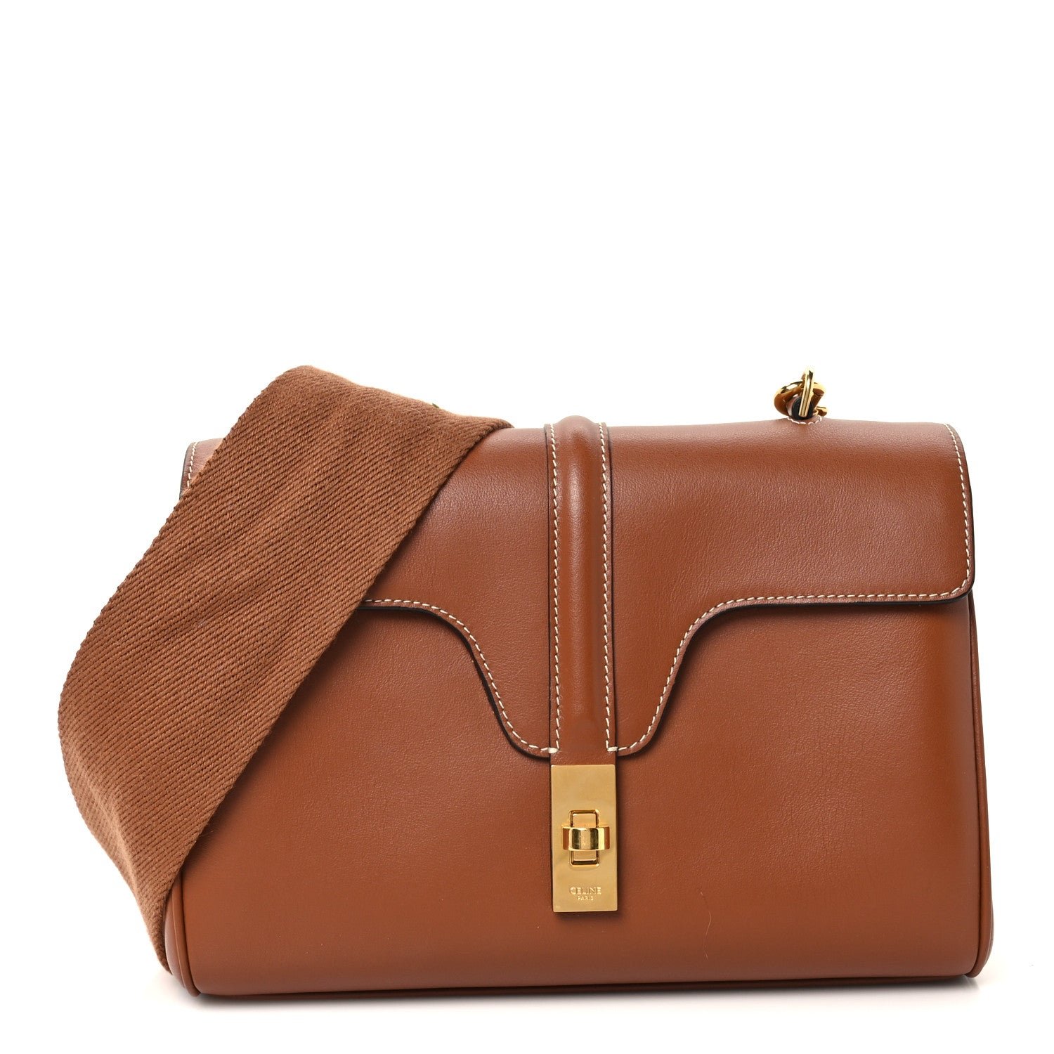 Celine Smooth Calfskin Teen Soft 16 Shoulder Bag Tan