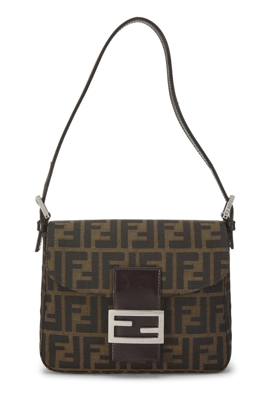 Fendi Brown Zucca Canvas Shoulder Bag Mini