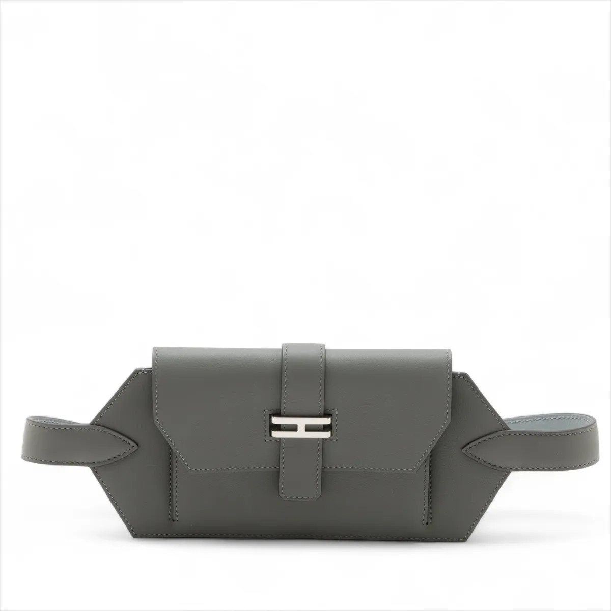 Hermès Elan Pocket 24 Veau Swift Grimeyer x Blue Glacier Silver Metal Fittings W