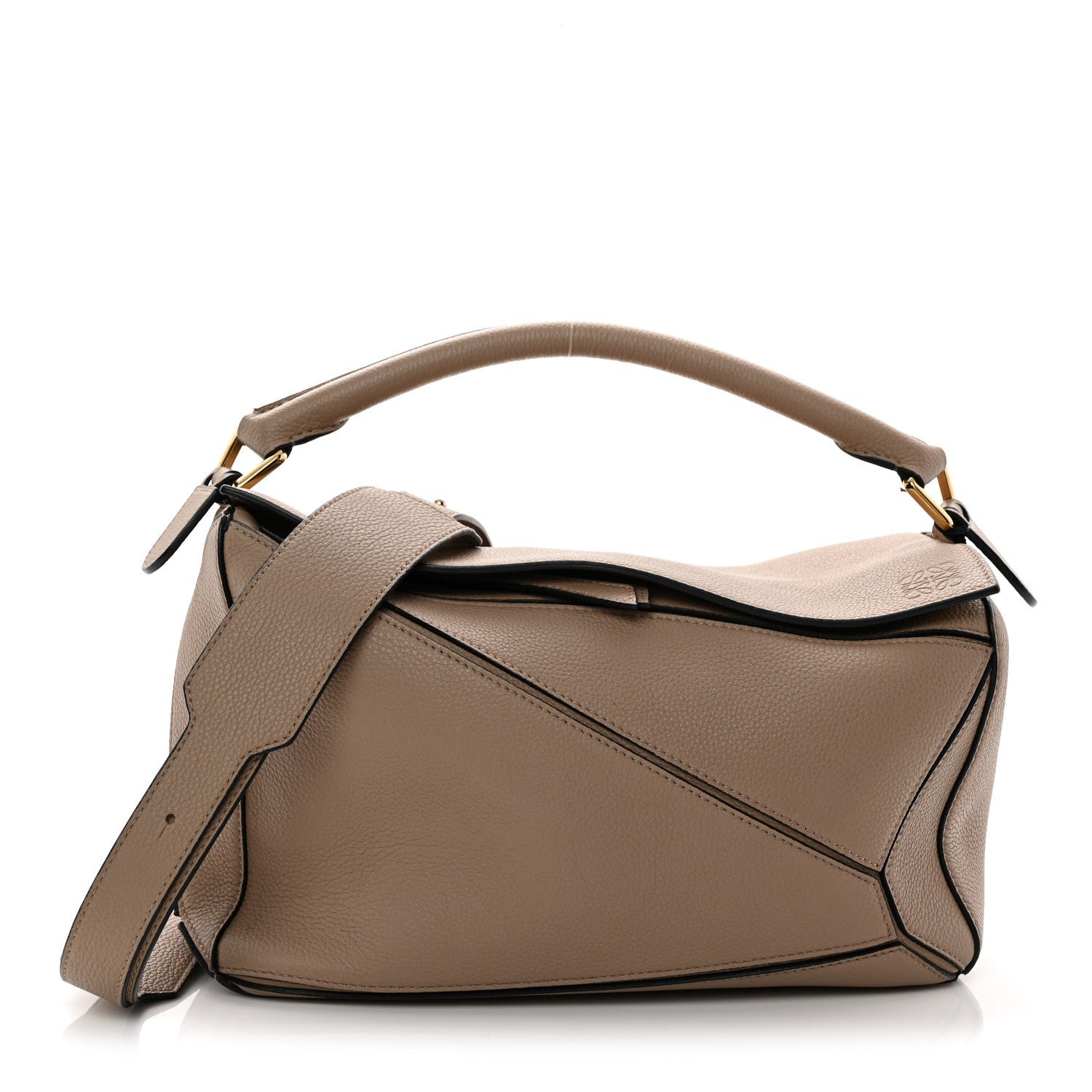 Loewe Calfskin Medium Puzzle Bag Sand