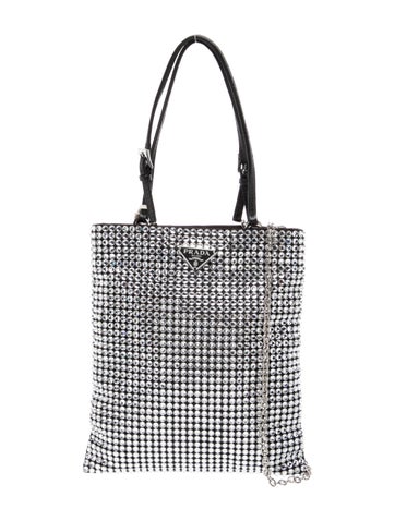 Enameled Metal Triangle Top Handle Bag
