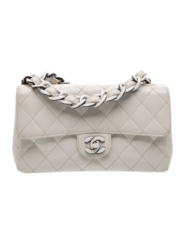 Small Resin Chain Flap Bag