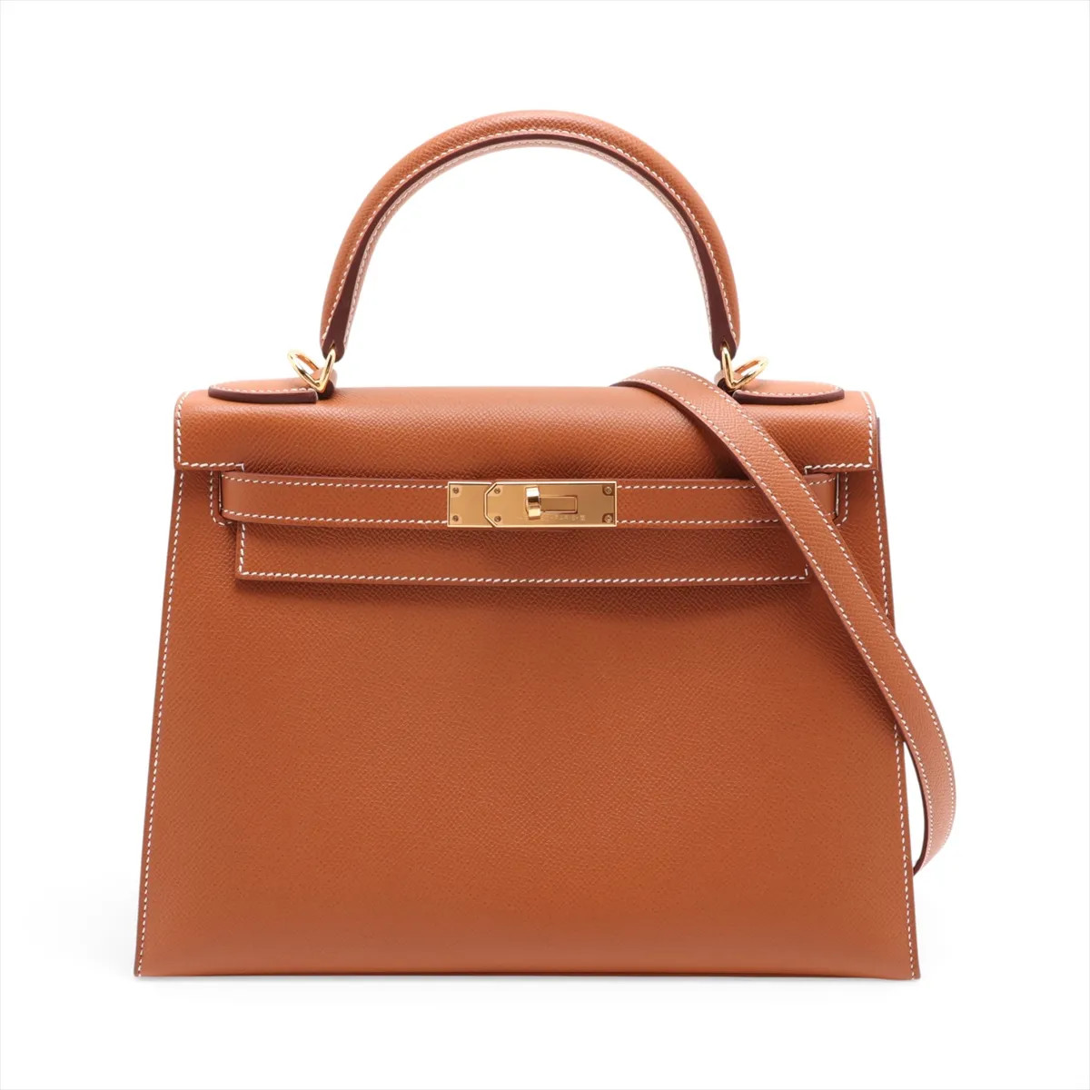 Hermès Kelly 28 Serie Veau Epsom Gold Gold Metal Fittings