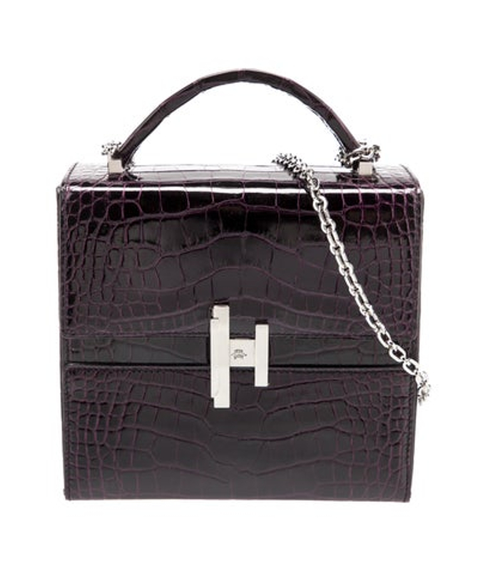 Hermes Shiny Alligator Mississippiensis Cinhetic Box Bag
